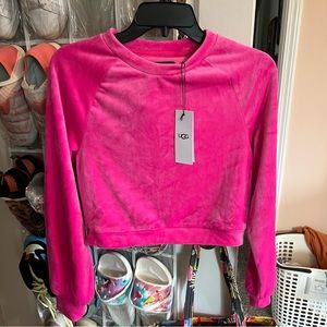 UGG Sonic Pink Cropped Sweatshirt Super Soft Small NEW Retail $88